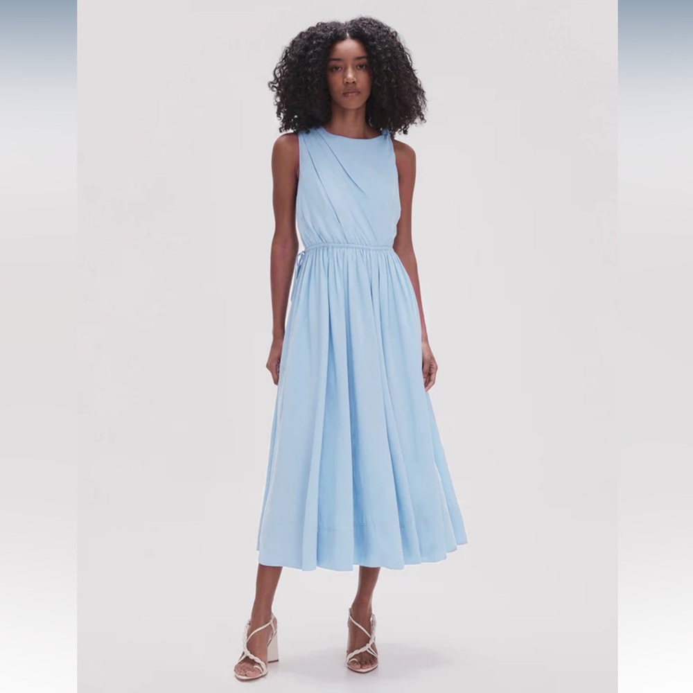 AJE Abbey Twisted midi dress - Light Sky Blue - NWT